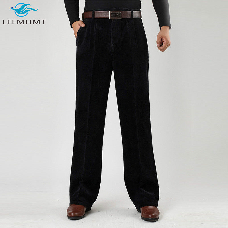 Men's Thick Corduroy Casual Pants for Middle-aged (1pc)