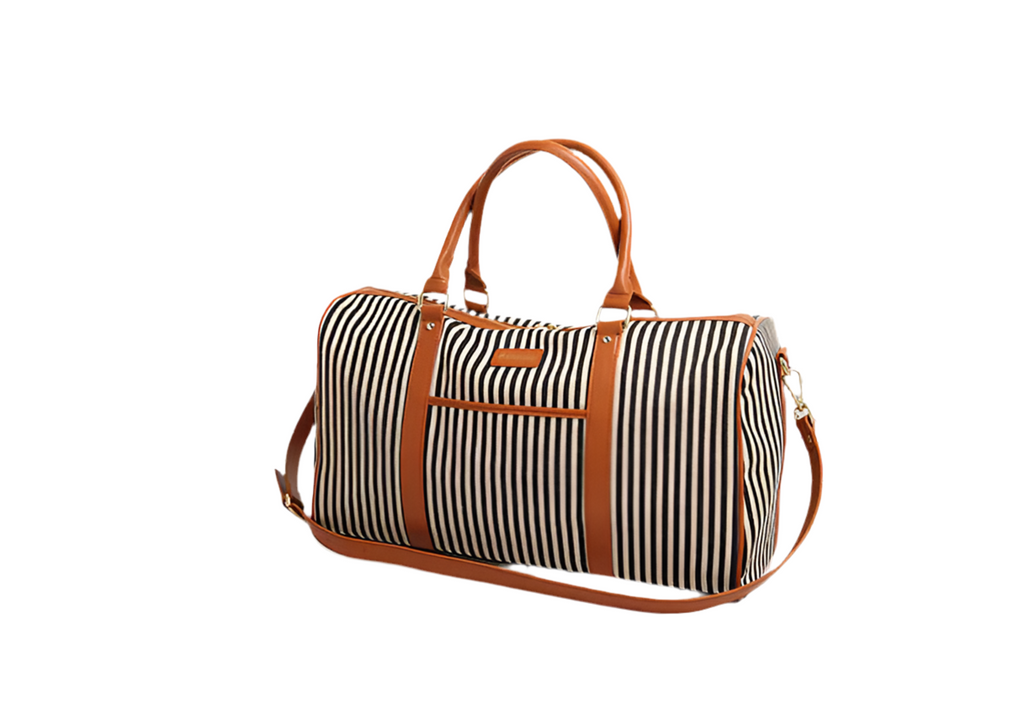 Striped Canvas Travel Bag
