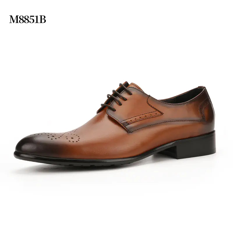 Carved Leather Formal Shoes for Men