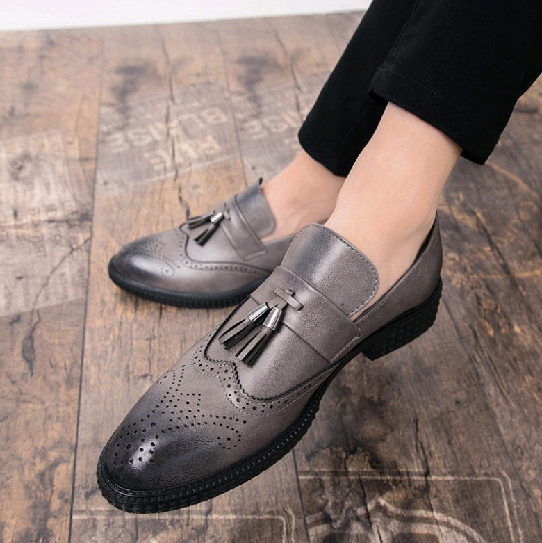 Men's Summer Breathable British Loafers with Tassels