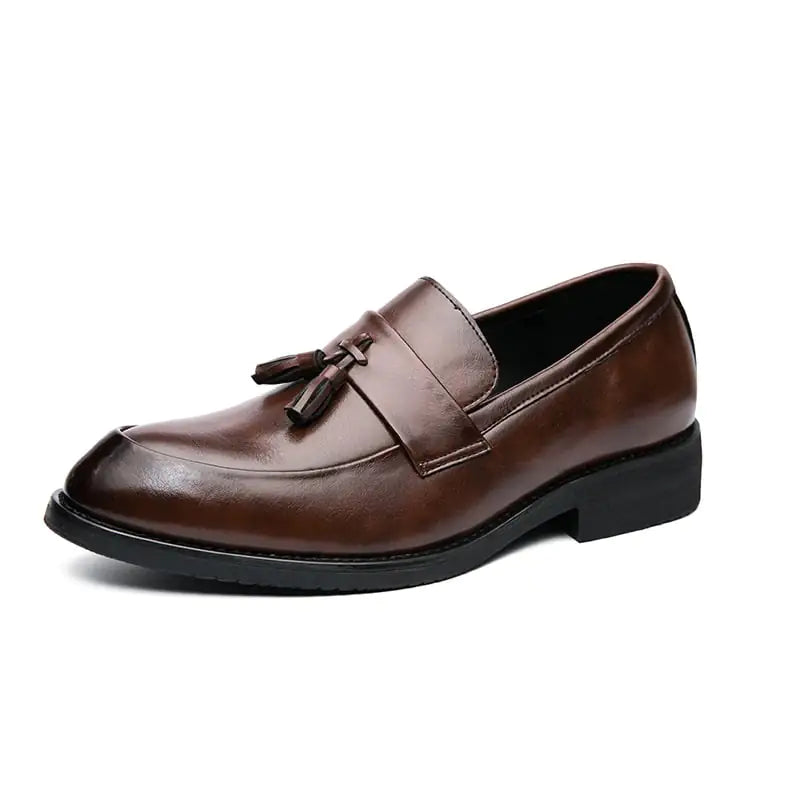 Classic Leather Tassel Loafers for Men