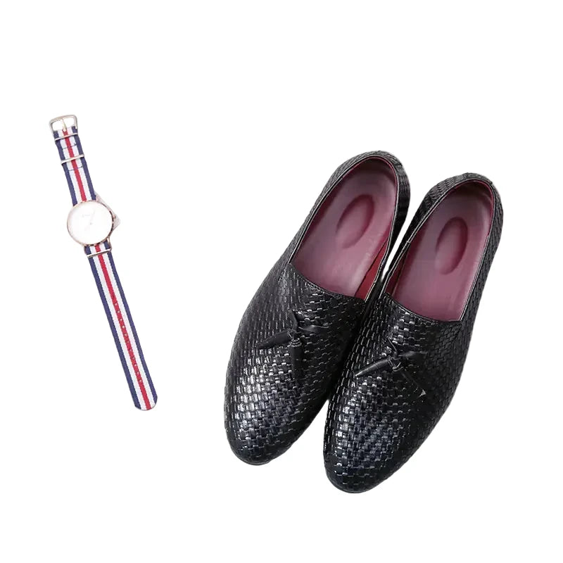 Italian Leather Casual Driving Loafers for Men