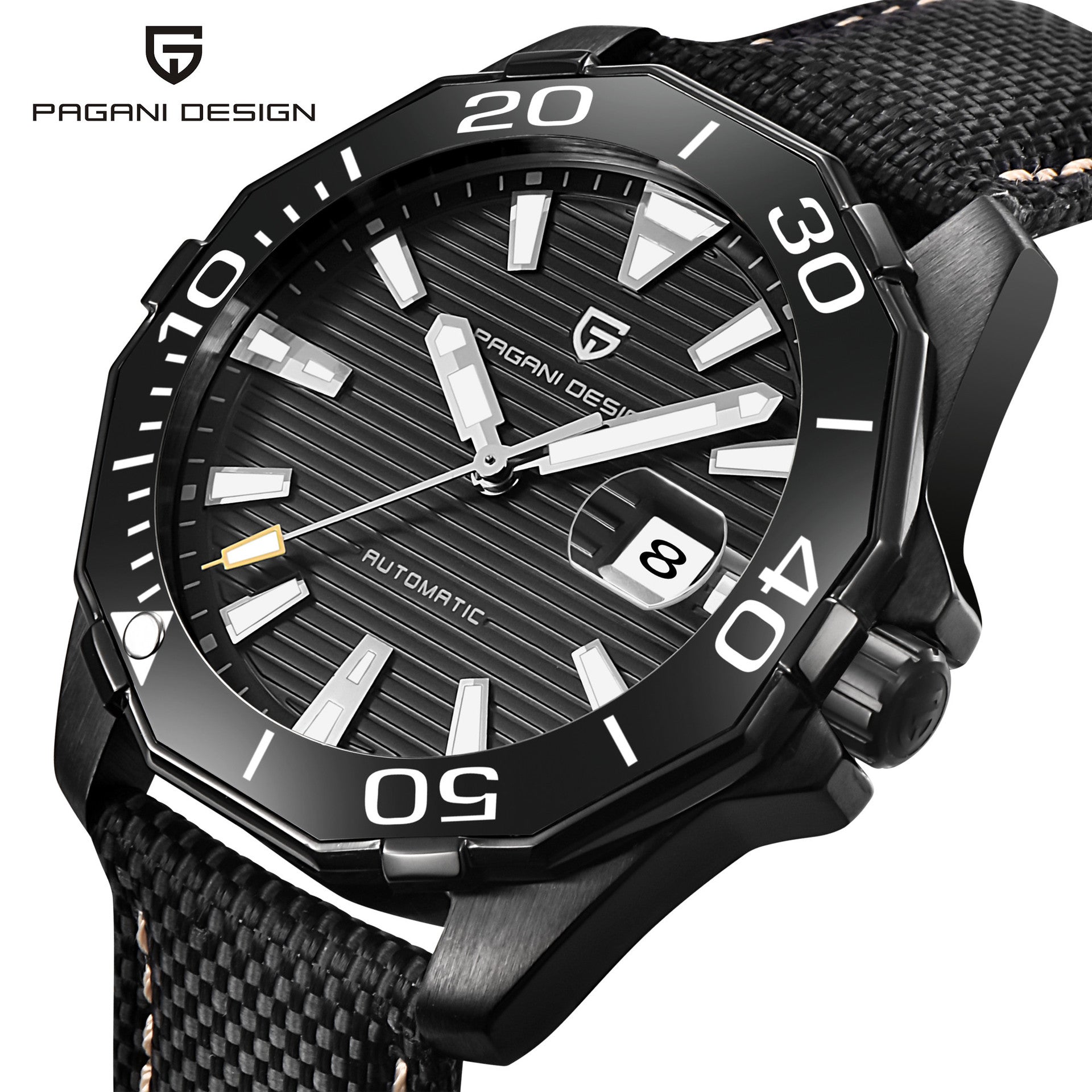 Men's Multifunctional Round Steel Watch with Steel Band
