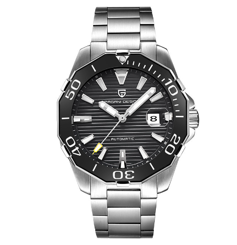 Men's Multifunctional Round Steel Watch with Steel Band