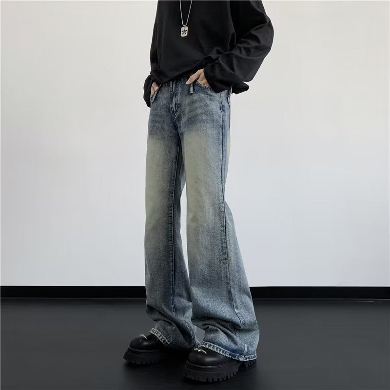 Men's Retro Washed Skinny Jeans for Fashionable Looks