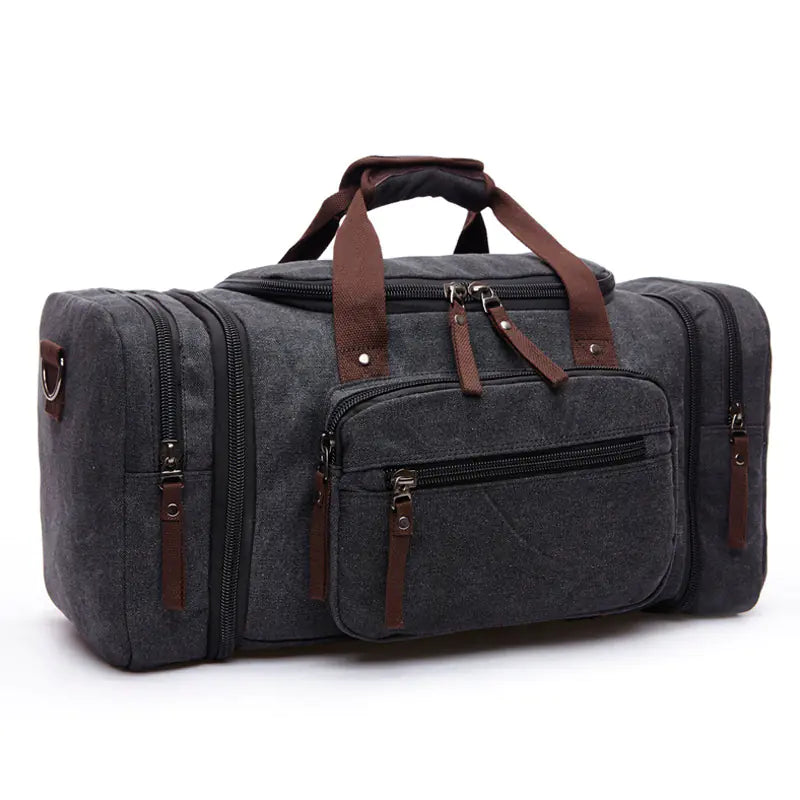 Canvas Travel Bag - Vintage Travel Tote