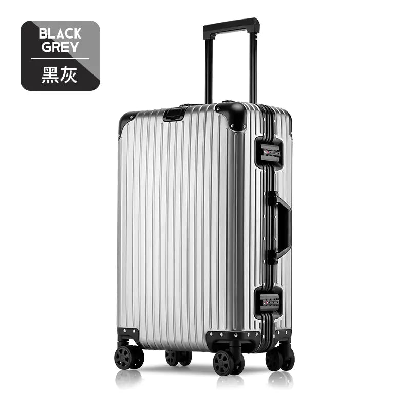 Aluminum-Magnesium Alloy Rolling Business Luggage 20/24/28"