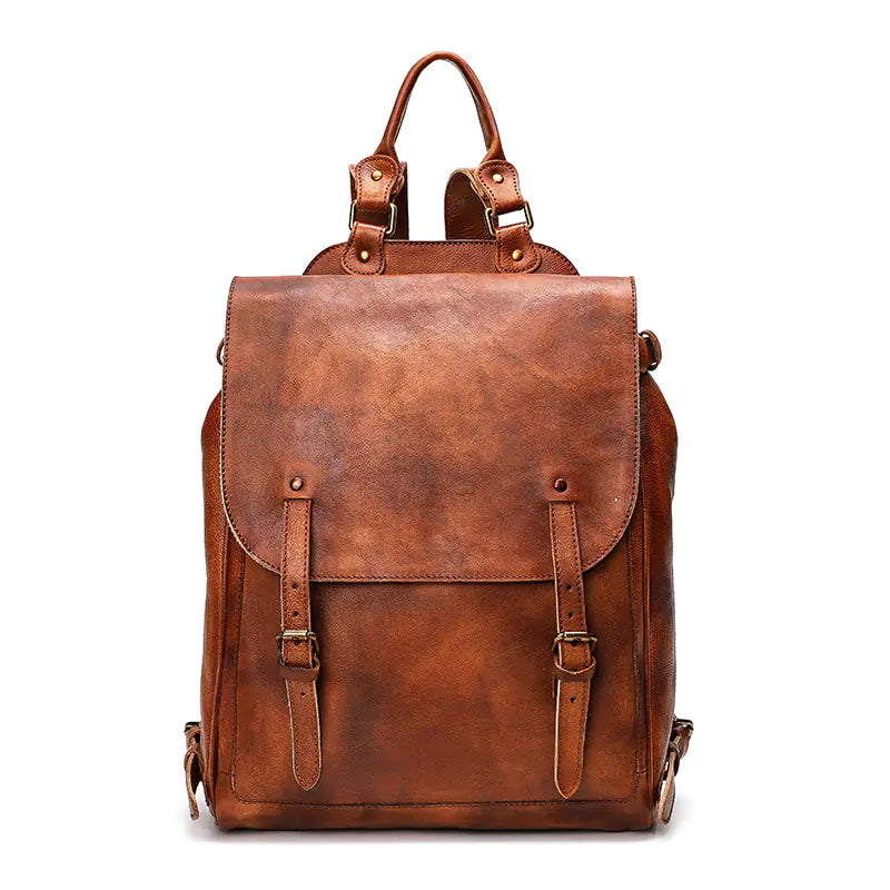 Stylish Leather Casual Business Backpack for Men