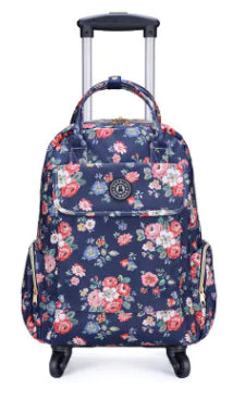 Canvas Printed Travel Bag with Wheels