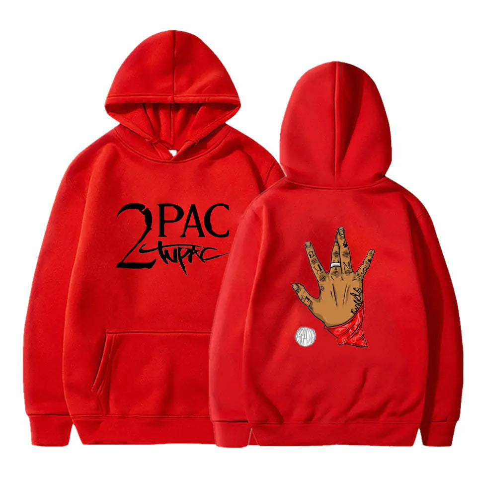 Original  2Pac Printed Pullover Hoodie for Men