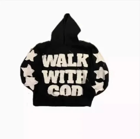 Hip-Hop Letter Embroidered Hoodie