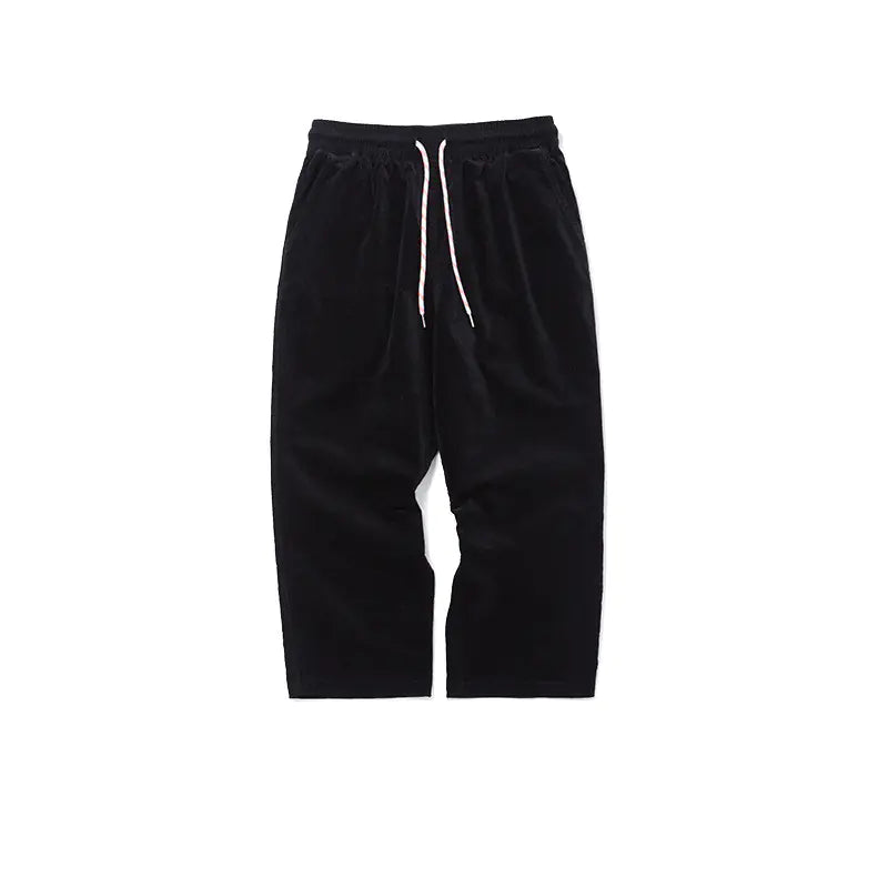 Solid Color Straight Leg Stretch Sports Pants for Men