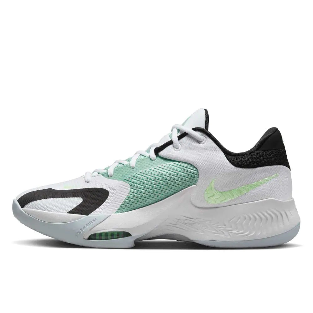 Nike Mens Zoom Freak 4 Basketball Shoes White/Black-barely Volt 9.5
