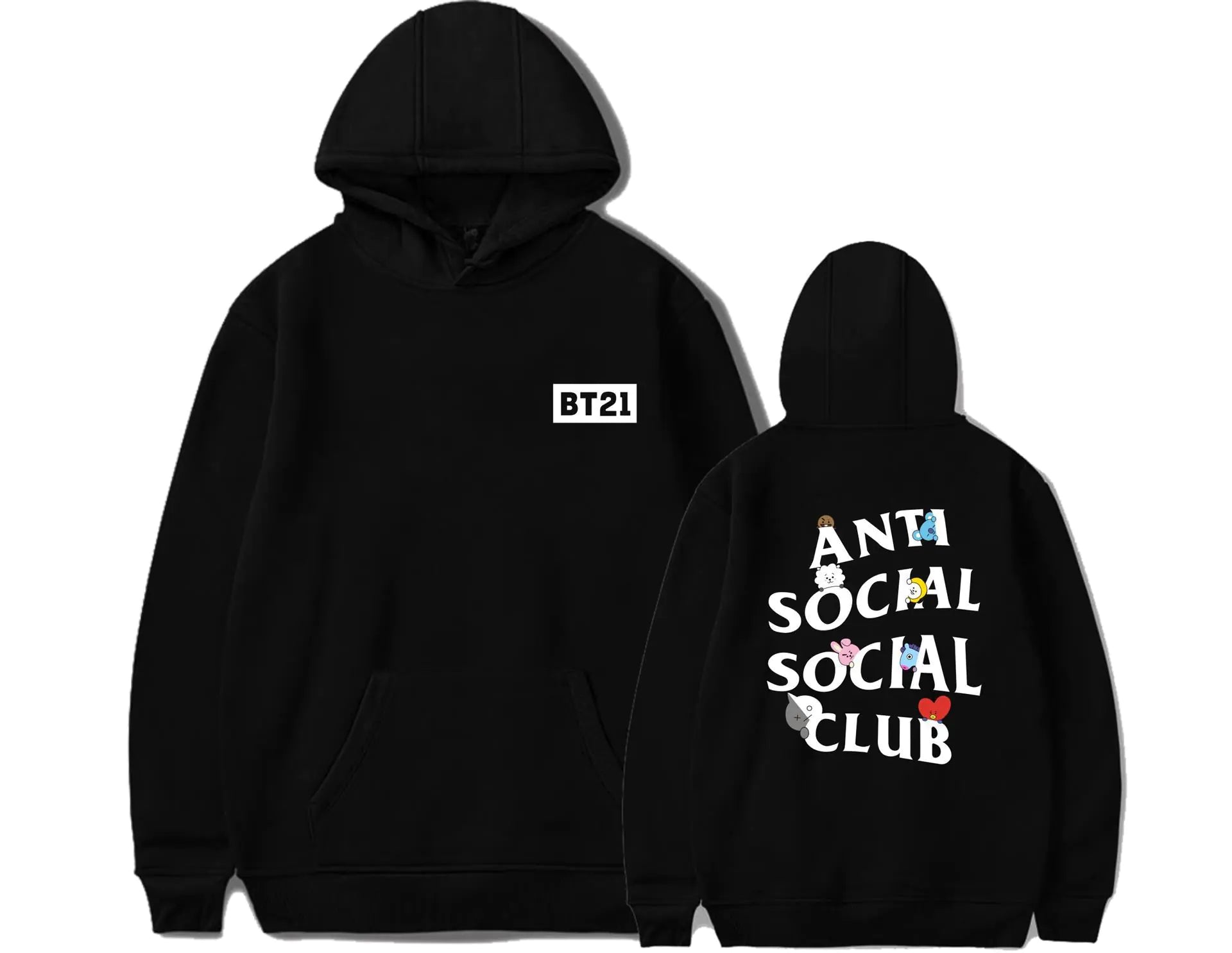 BTS Cartoon Style Hoodie and Merchandise Hoodie