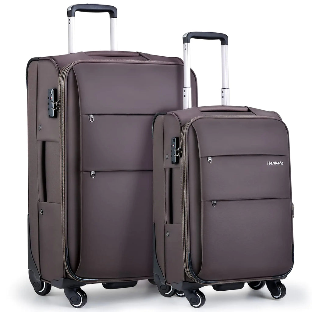 Hanke 20/28 Inch 2 Piece Luggage Sets with Spinner Wheels Expandable