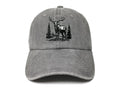 ZKFE Moose Hat for Adults Golf Baseball Cap Men  Washed Gray Embroidered Denim Dad Hat Adjustable Cotton Snapback Hat