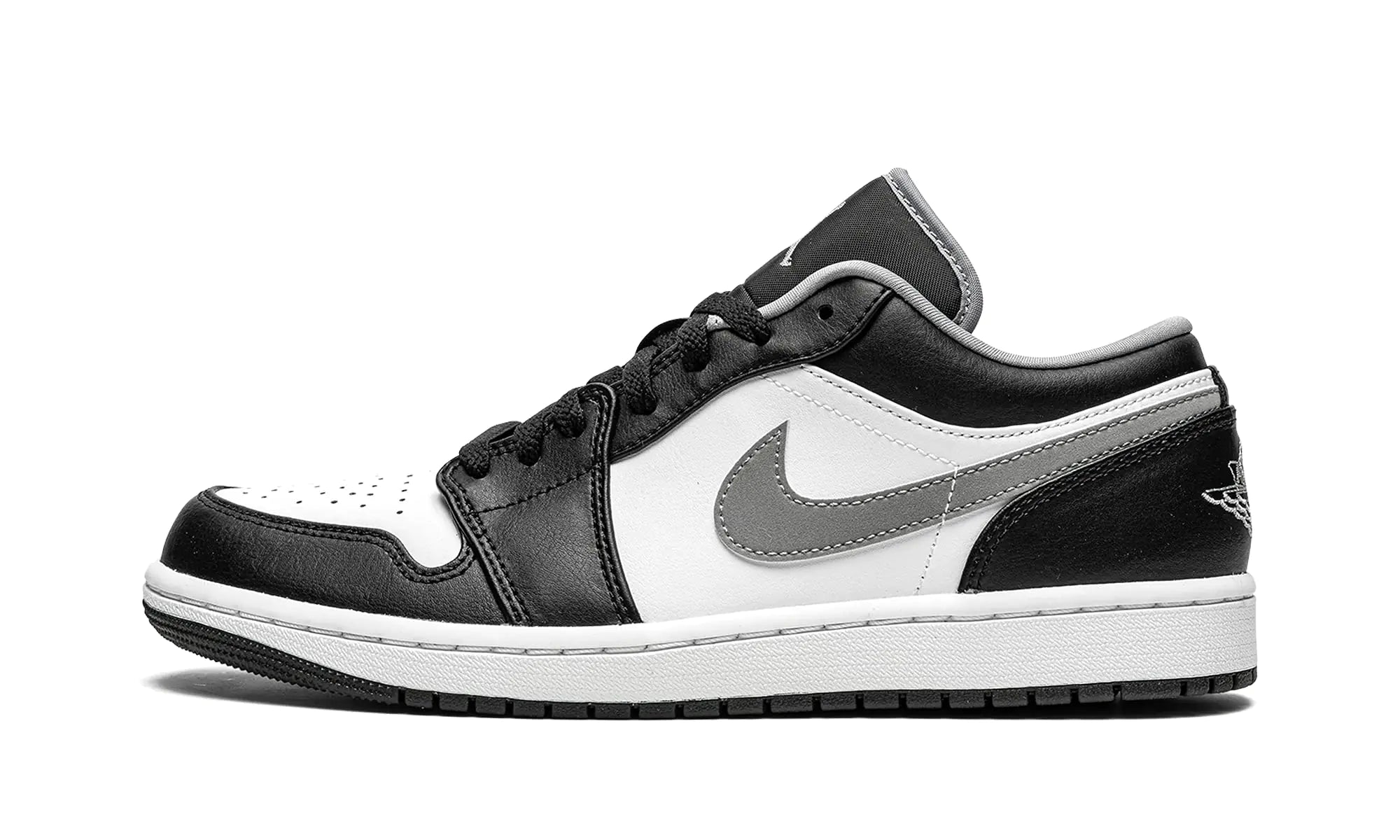 Nike Mens Air Jordan 1 Low Black/Particle Grey Black/Particle Grey/White 12