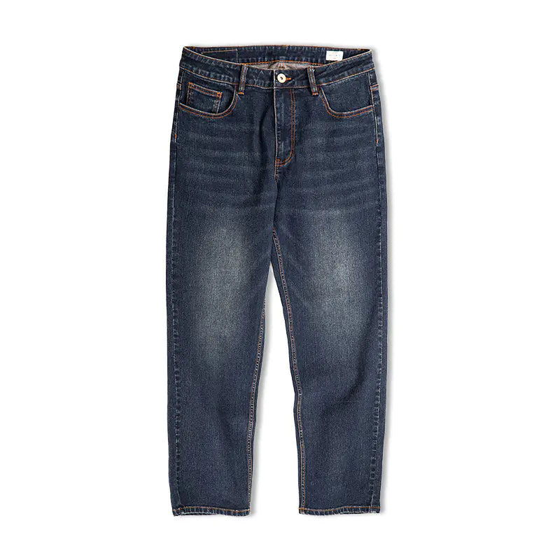 Fashionable Washed Straight Jeans for Men