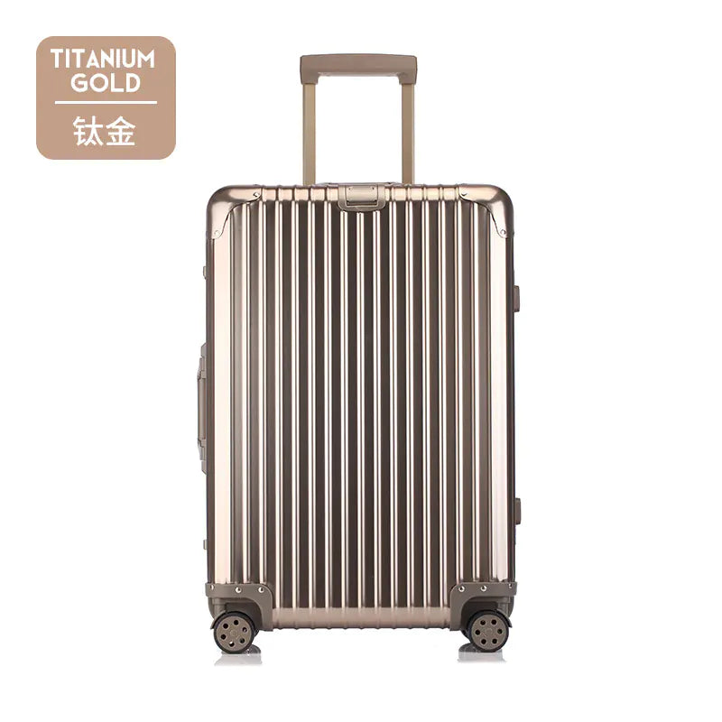 Aluminum-Magnesium Alloy Rolling Business Luggage 20/24/28"