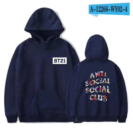 BTS Cartoon Style Hoodie and Merchandise Hoodie