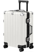 Krute Carry On Luggage Noble TSA Airline Approved Suitcase with Spinner Wheels 20 Inch White
