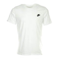 NIKE Sportswear Mens Club Embroidered Futura Tee White/Black Medium