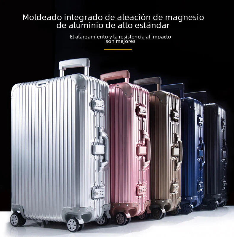 Aluminum-Magnesium Alloy Rolling Business Luggage 20/24/28"