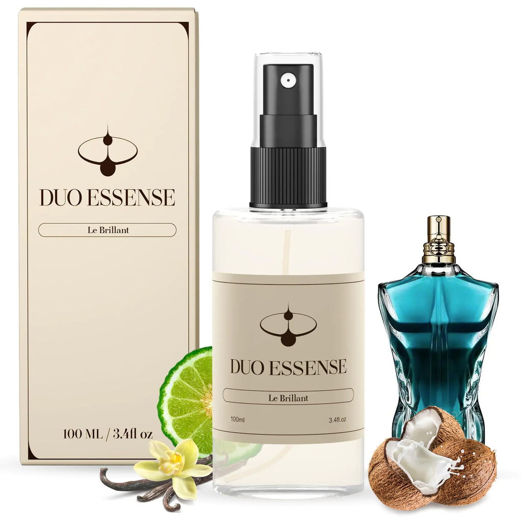Duo Essense - Inspired by Le Beau - Le Brillant - Perfume For Men - Fragrance 3.4 Fl Oz / 100 ml