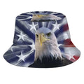 Bucket Hat Bald Eagle and American Flag Fisherman Hat for  Men USA Flag Patriotic Hat Summer Outdoor Beach Hat Packable Sun Cap for Travel Hiking