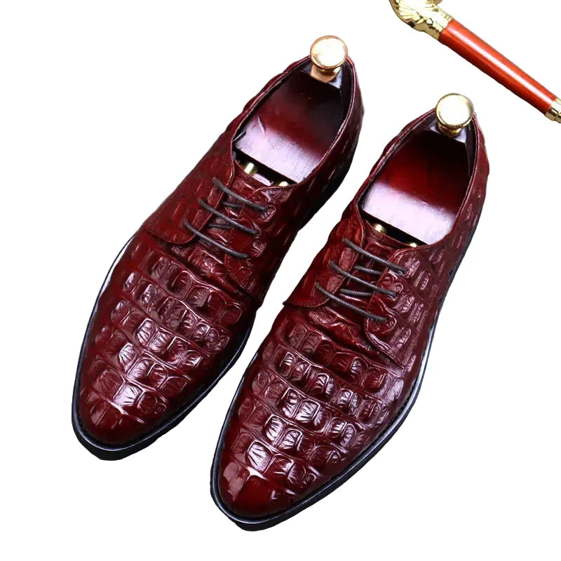 Round Toe Leather Business Shoes for Men