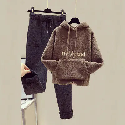 Autumn Winter Fashion Set for Women - Hoodie & Pants