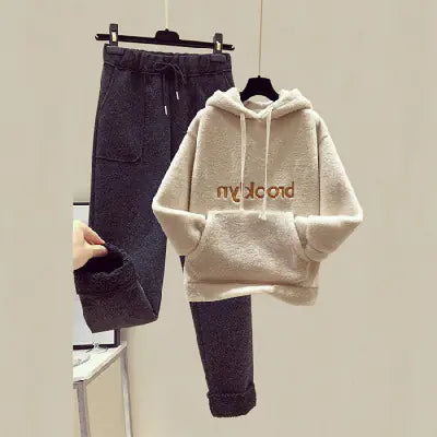 Autumn Winter Fashion Set for Women - Hoodie & Pants