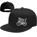 Snapback Hats for Men Flat Bill Flat Brim Hats for Men Fitted Hat Skull Cycling Hat Black Baseball Hats for Men Adjustable Hip Hop Cool Hat Boys Trucker Workout Skateboard Accessories