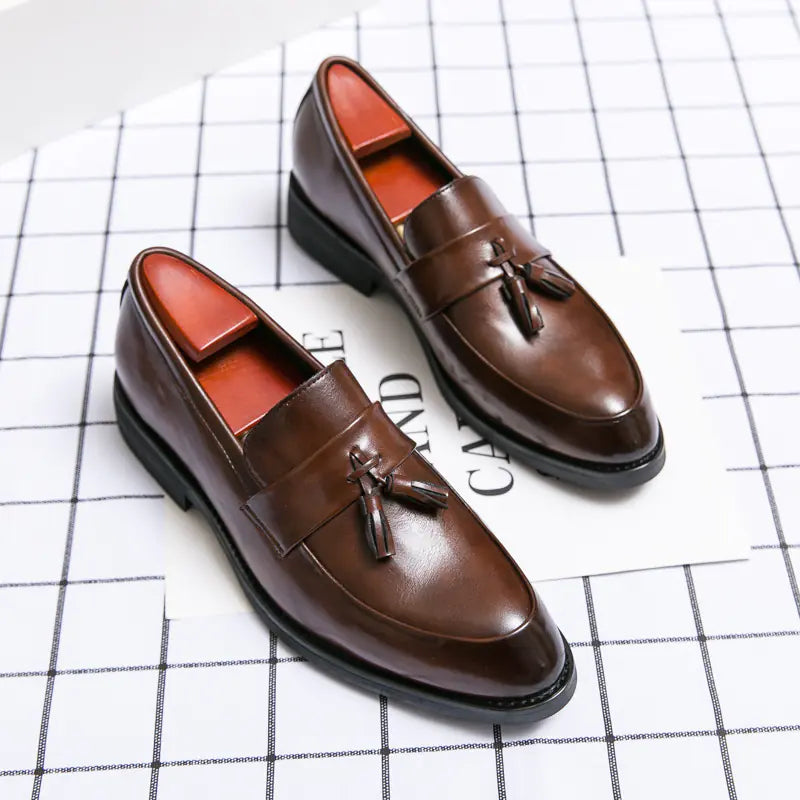 Classic Leather Tassel Loafers for Men