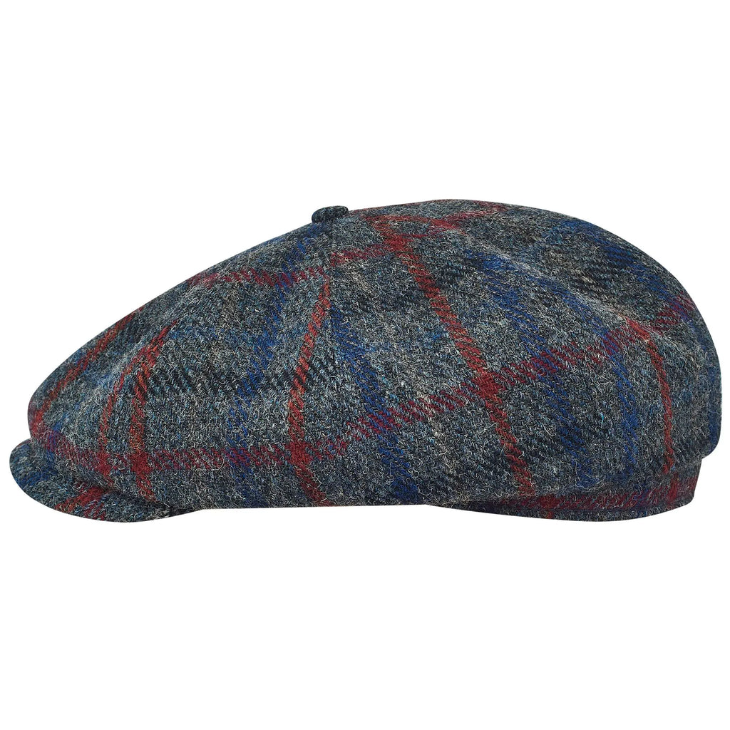 Sterkowski Shelby Cap | 100% Tweed Newsboy Cap for Men | Scally Caps for Men Thomas Shelby Hat Irish Derby Hat Cabby Hat English Driving Cap Scottish Cap Caddie Hat Gray/Blue/Red 55 cm