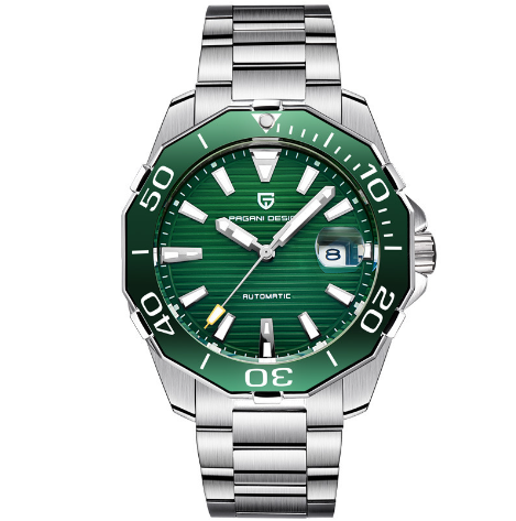 Men's Multifunctional Round Steel Watch with Steel Band