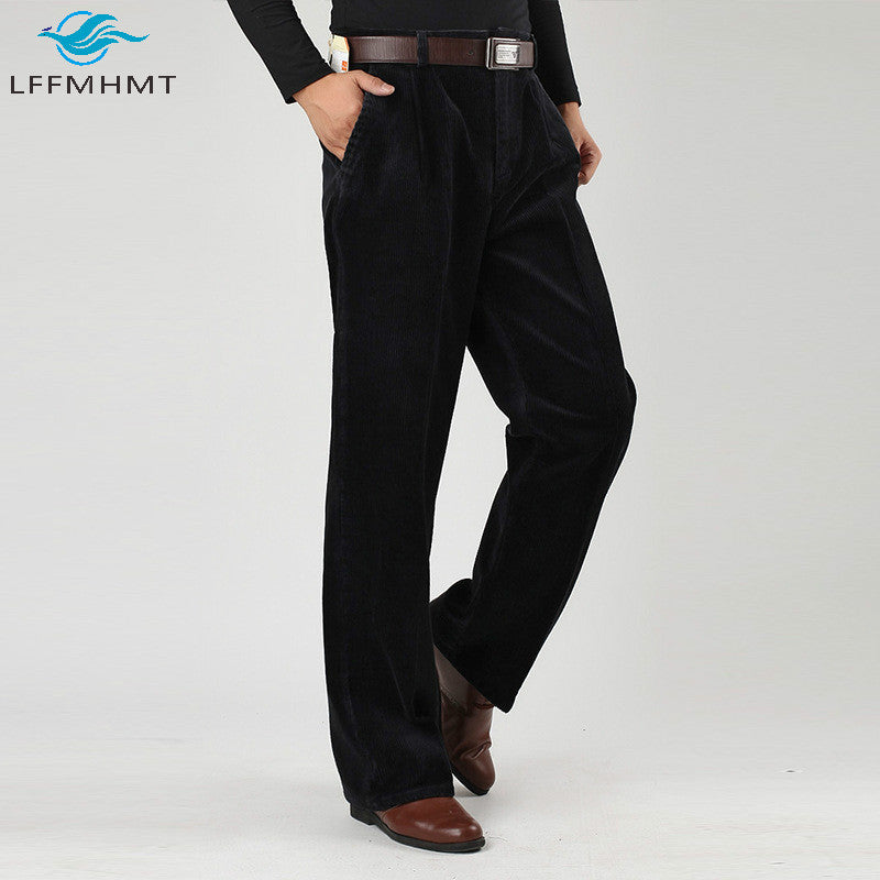 Men's Thick Corduroy Casual Pants for Middle-aged (1pc)
