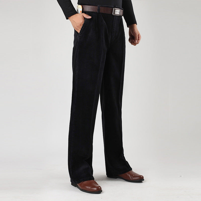 Men's Thick Corduroy Casual Pants for Middle-aged (1pc)