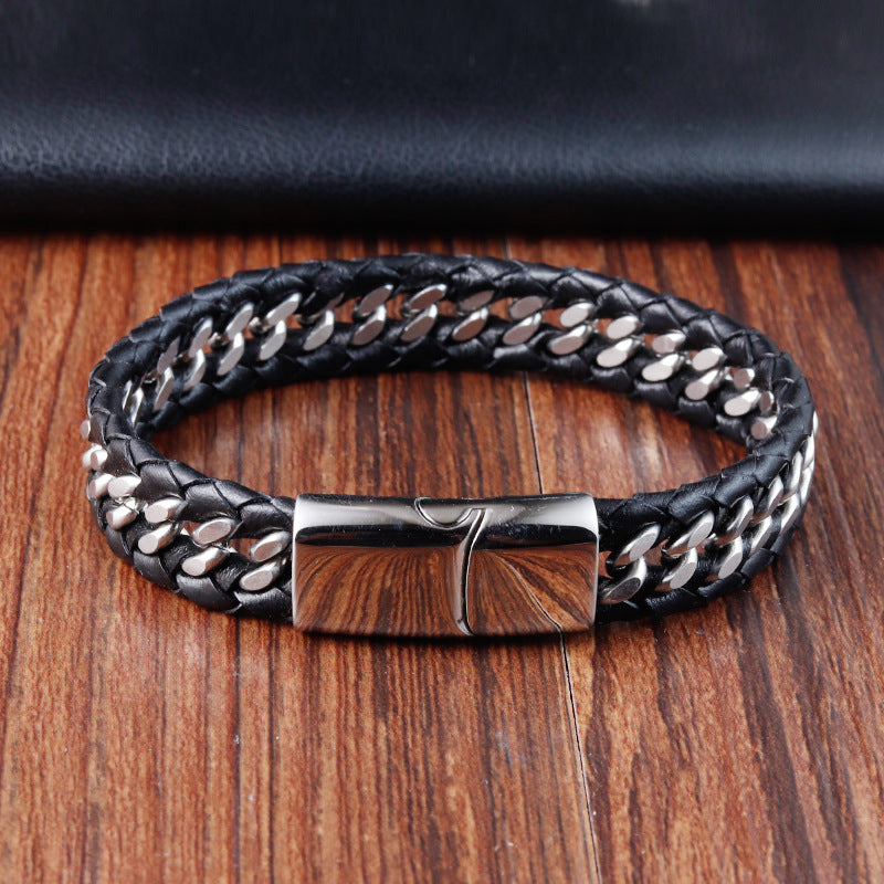 Personalized Titanium Steel Geometric Fashion Bracelet