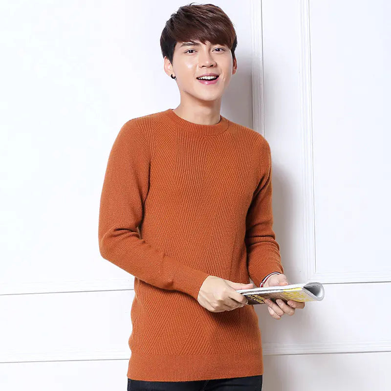 Thickened Round Neck Pullover Sweater for Men
