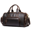 Handmade Retro Leather Men's Luggage Bag - Large Capacity