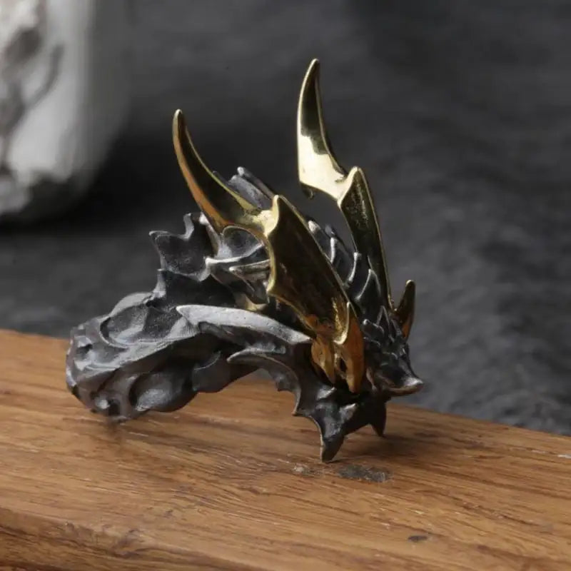 Retro Distressed Gargoyles Ring for Men
