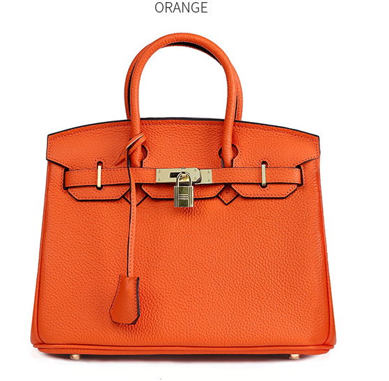 Platinum Lychee Cowhide Handbag