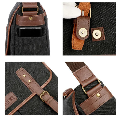 Canvas Portable Messenger Bag for Men