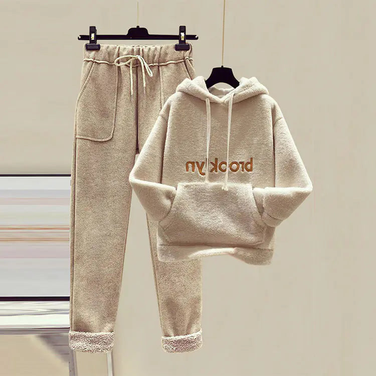 Autumn Winter Fashion Set for Women - Hoodie & Pants