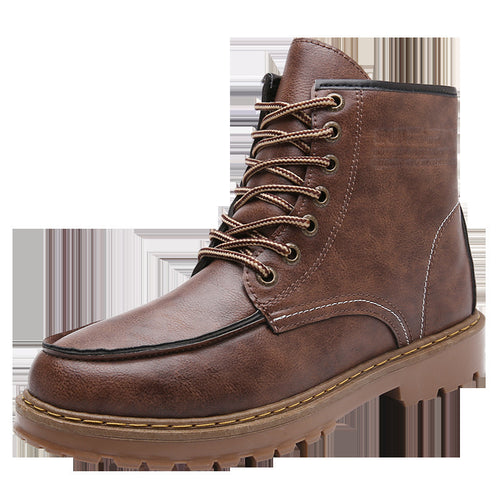 2026 British Style Mid-High Men's Tooling Shoes