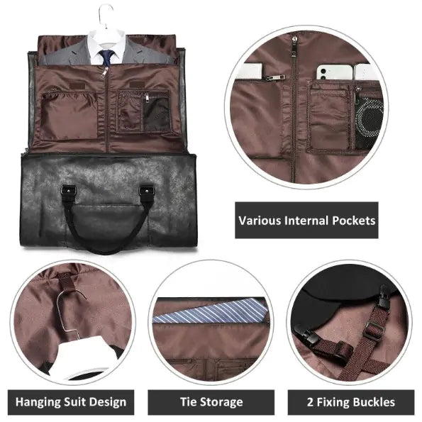 Geestock PU Leather Garment Travel Bag