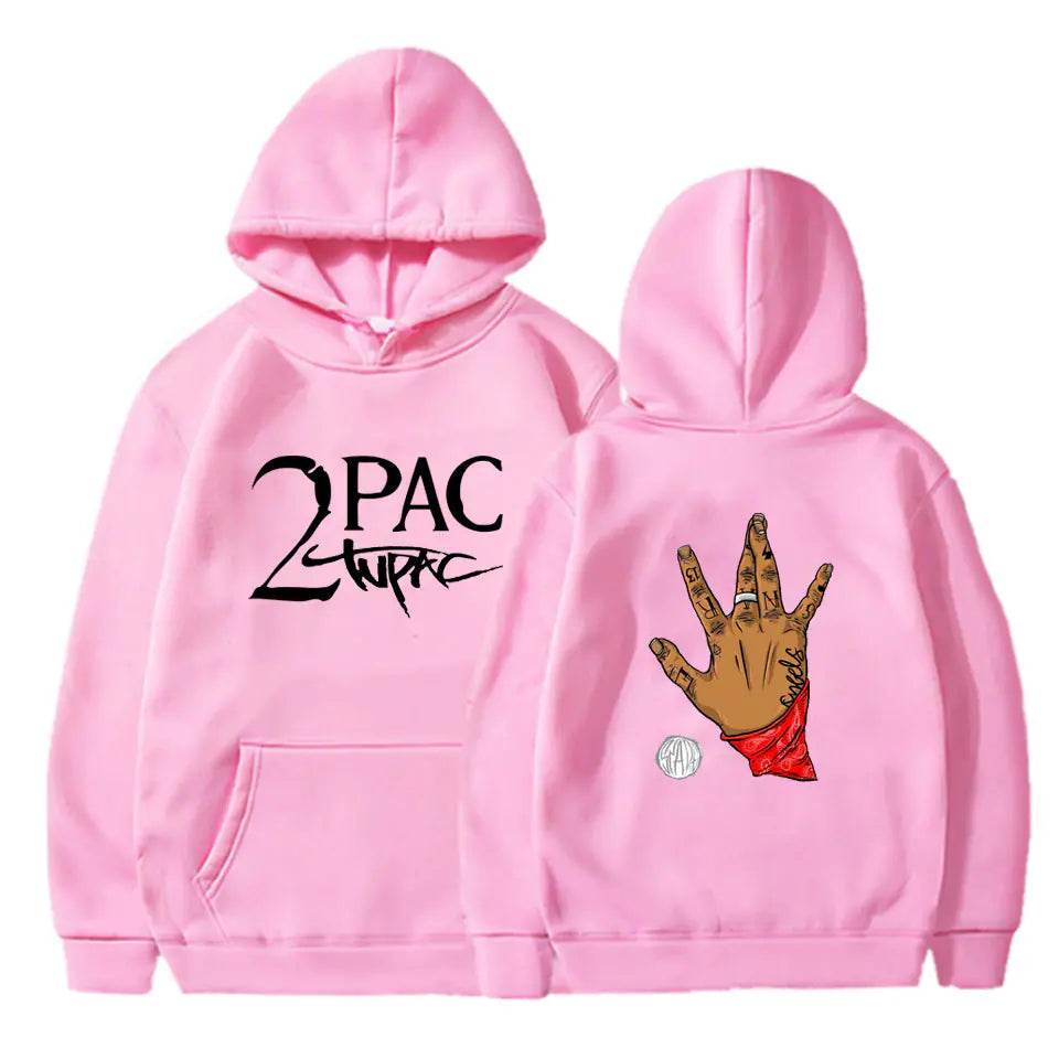 Original  2Pac Printed Pullover Hoodie for Men