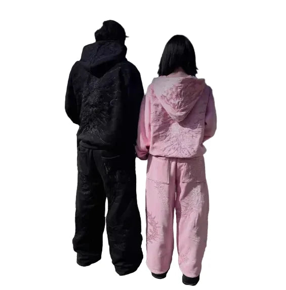 Retro Washed Distressed Patch Hoodie