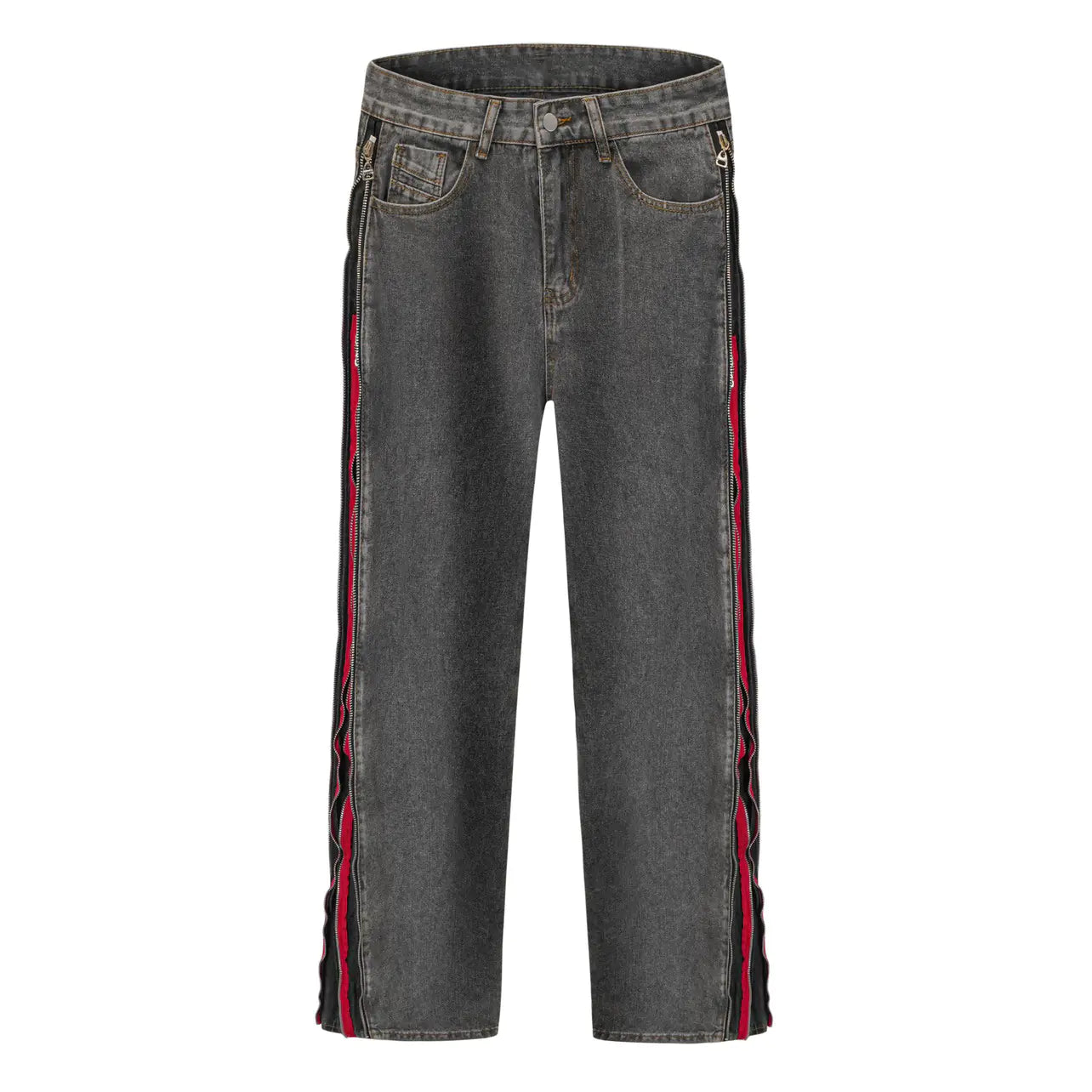 Vintage Color-Block Velvet Wide-Leg Pants for Men